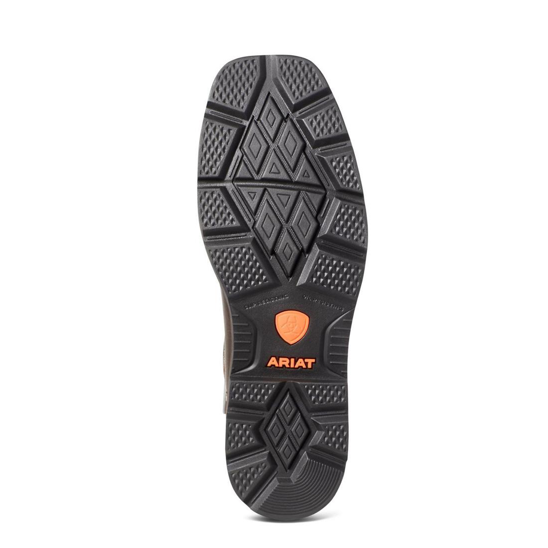 Ariat Groundwork Steel-Toe Wide Square Toe Work Boot Brown Medial