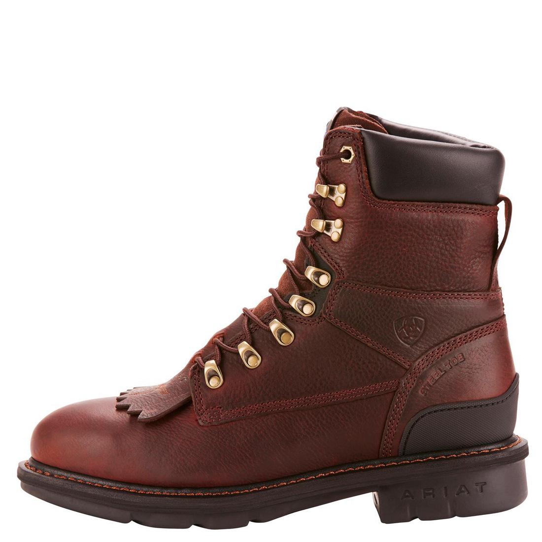 Ariat Hermosa XR 8 inch Steel-Toe Work Boot Redwood Side