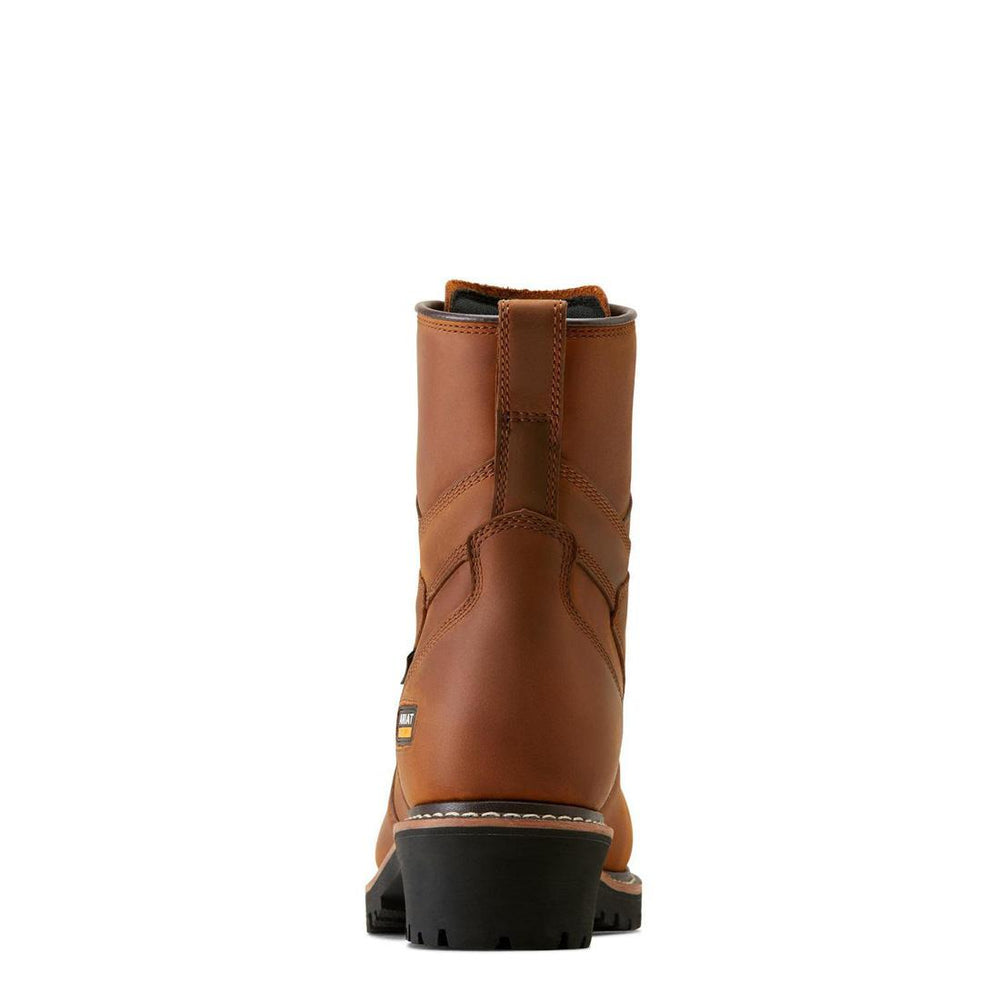 Ariat Logger Shock Shield Composite-Toe Waterproof Work Boot Copper Brown Heel