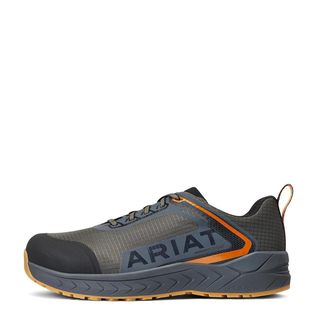 Ariat Outpace Composite-Toe Work Shoe Gunmetal Side