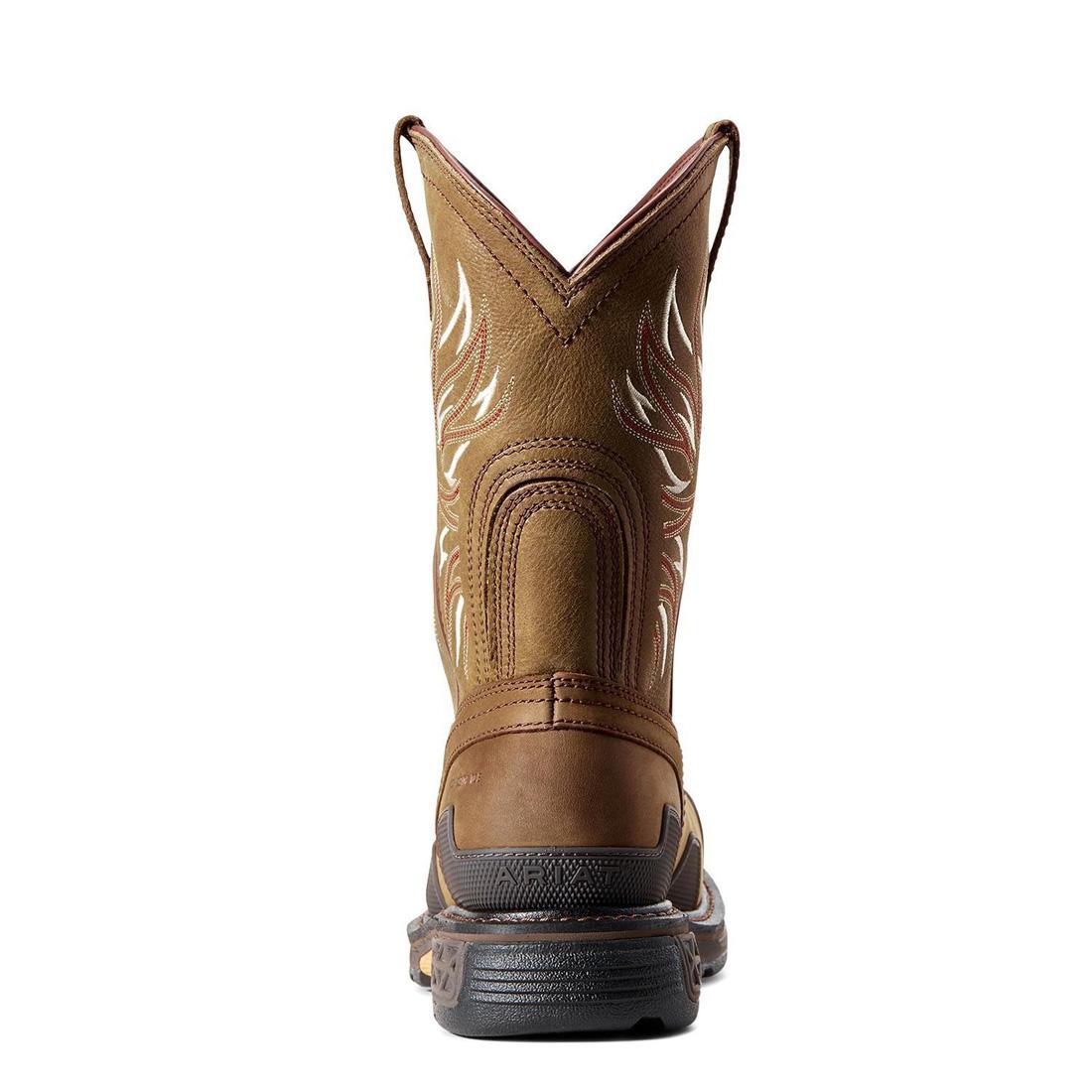 Ariat OverDrive Composite-Toe Wide Square Toe Work Boot Alamo Brown Heel