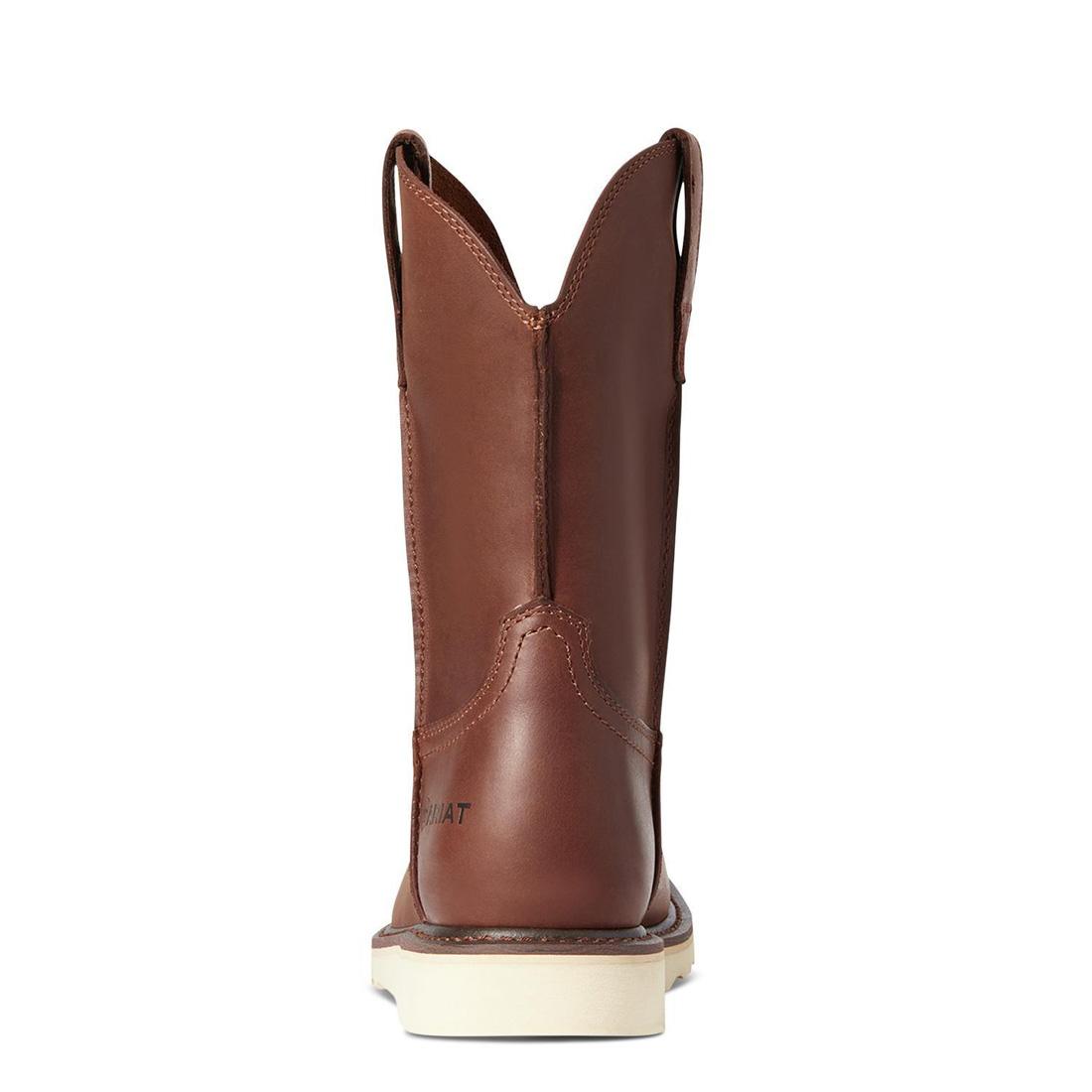 Ariat Rambler Steel-Toe Wedge Work Boot Foothill Brown Heel