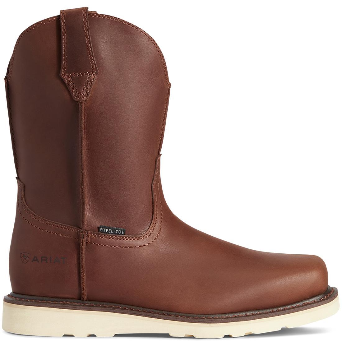 Ariat Rambler Steel-Toe Wedge Work Boot Foothill Brown Profile
