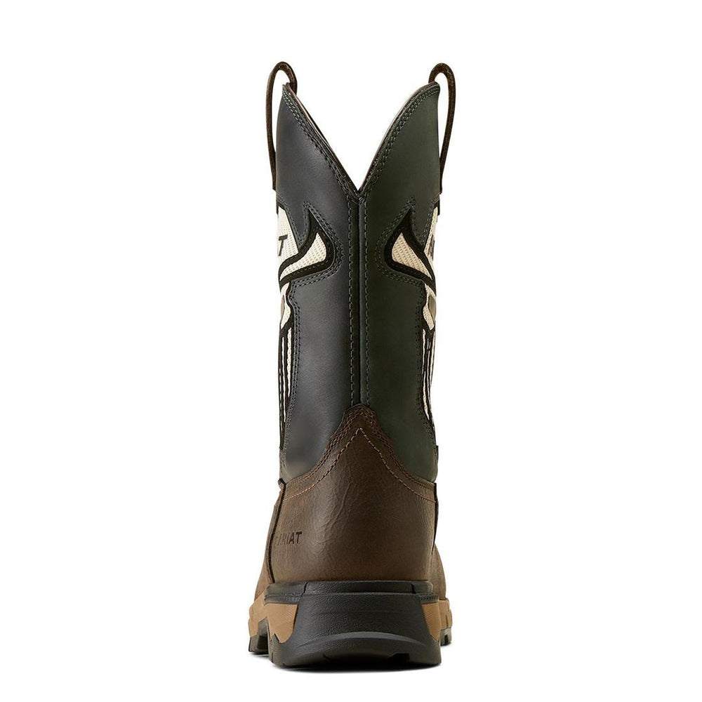 Ariat Rebar Flex VentTEK Incognito Composite-Toe Western Work Boot Iron Coffee Upper
