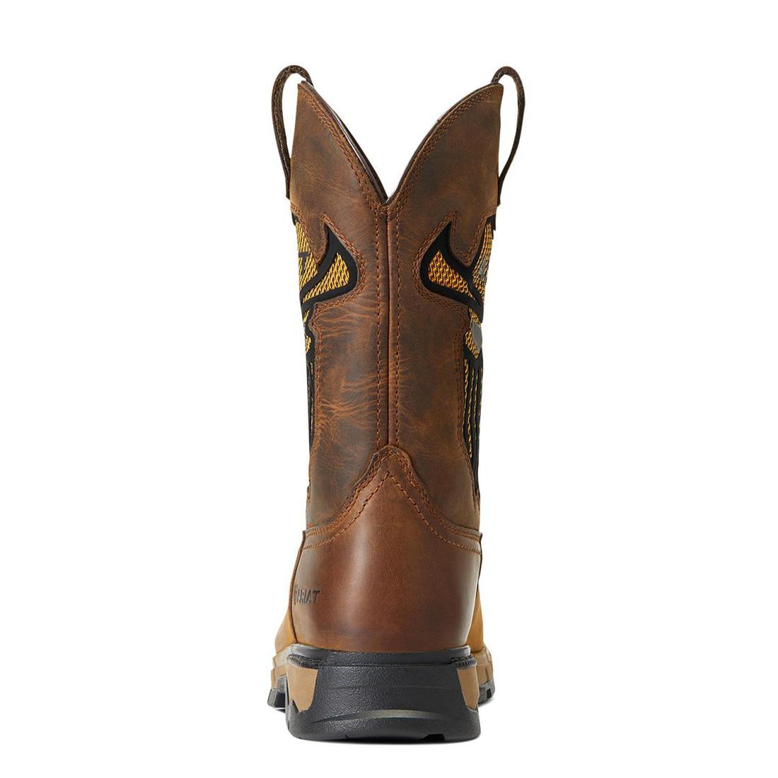 Ariat Rebar Flex VentTEK Incognito Soft-Toe Western Boot Dark Earth Heel