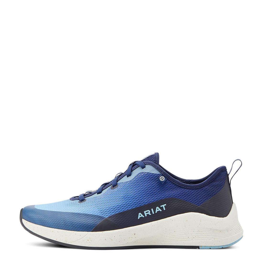 Ariat ShiftRunner Soft-Toe Shoe Blue Waves Heel