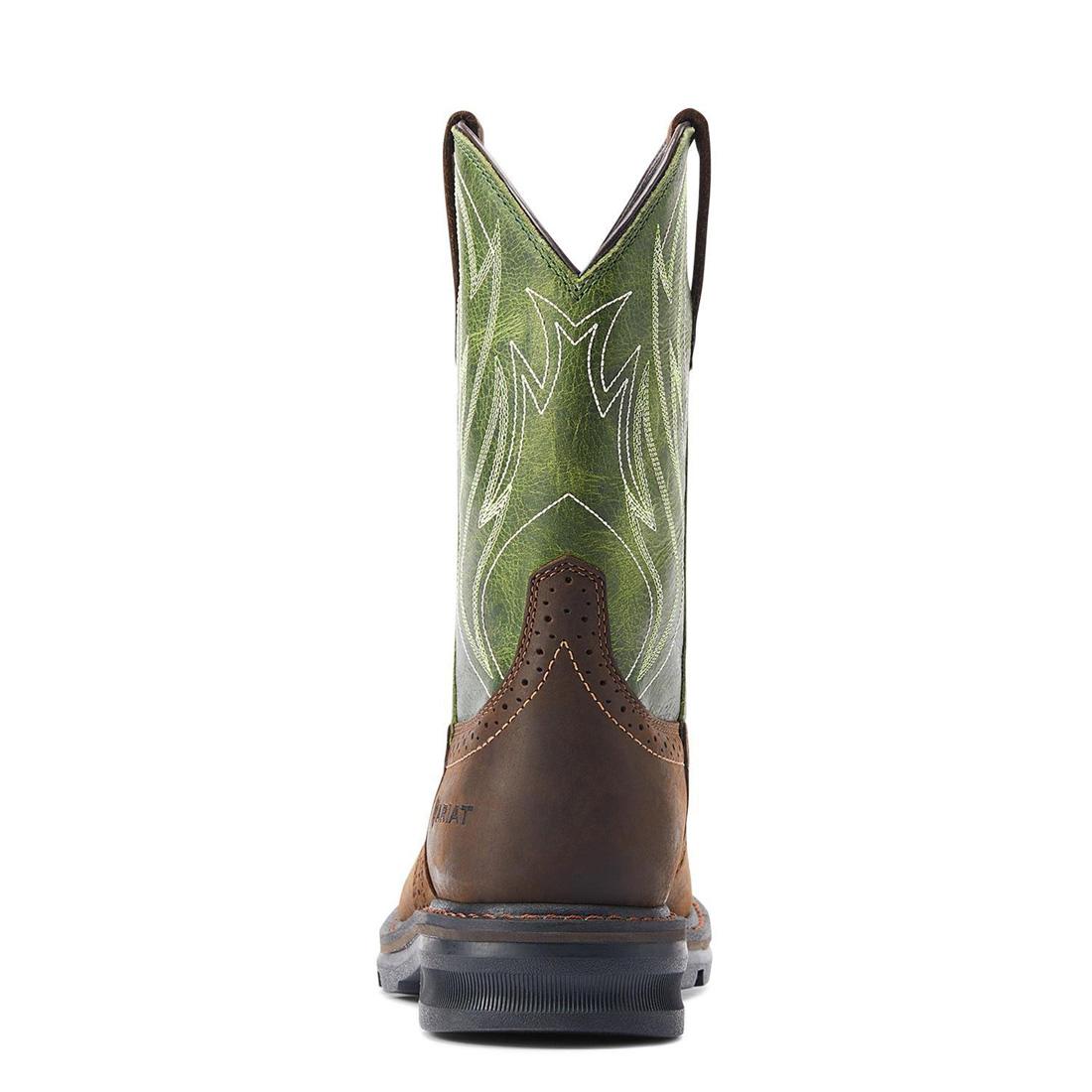 Ariat Sierra Shock Shield Steel-Toe Work Boot Dark Brown Heel