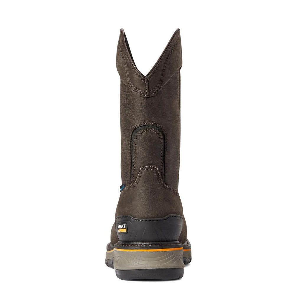 Ariat Stump Jumper Composite-Toe Waterproof Pull-On Work Boot Iron Coffee Heel