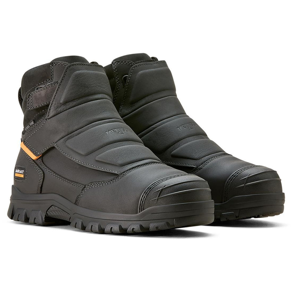 Ariat Treadfast Temper 6" CSA MetGuard WP Steel-Toe Work Boot Black Profile