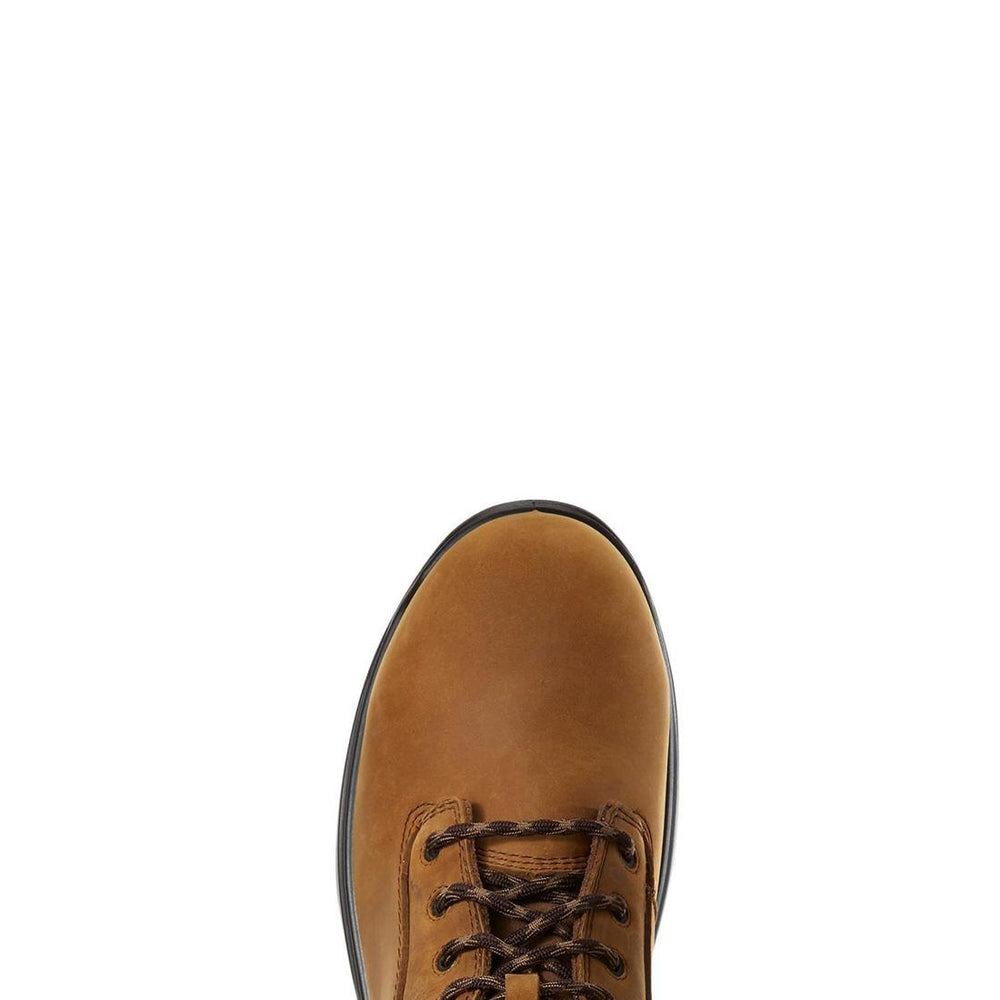 Ariat Turbo 8 inch Carbon-Toe Waterproof Work Boot Aged Bark Upper