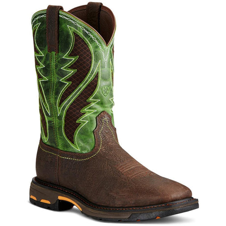 Ariat WorkHog VentTEK Composite-Toe Wide Square Toe Work Boot Bruin Brown Profile