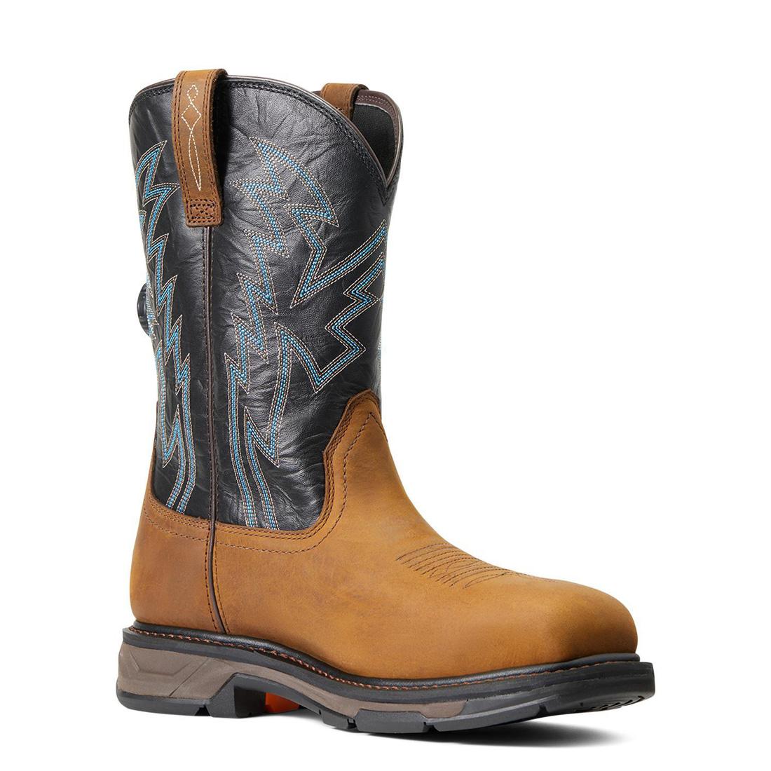 Ariat WorkHog XT BOA Carbon-Toe Work Boot Dark Earth Profile