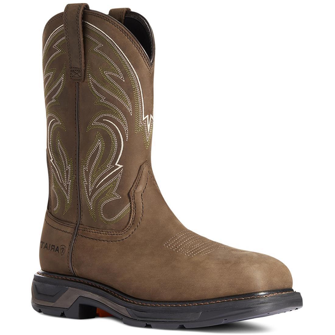 Ariat WorkHog XT Cottonwood Carbon Toe Work Boot Distressed Brown Profile