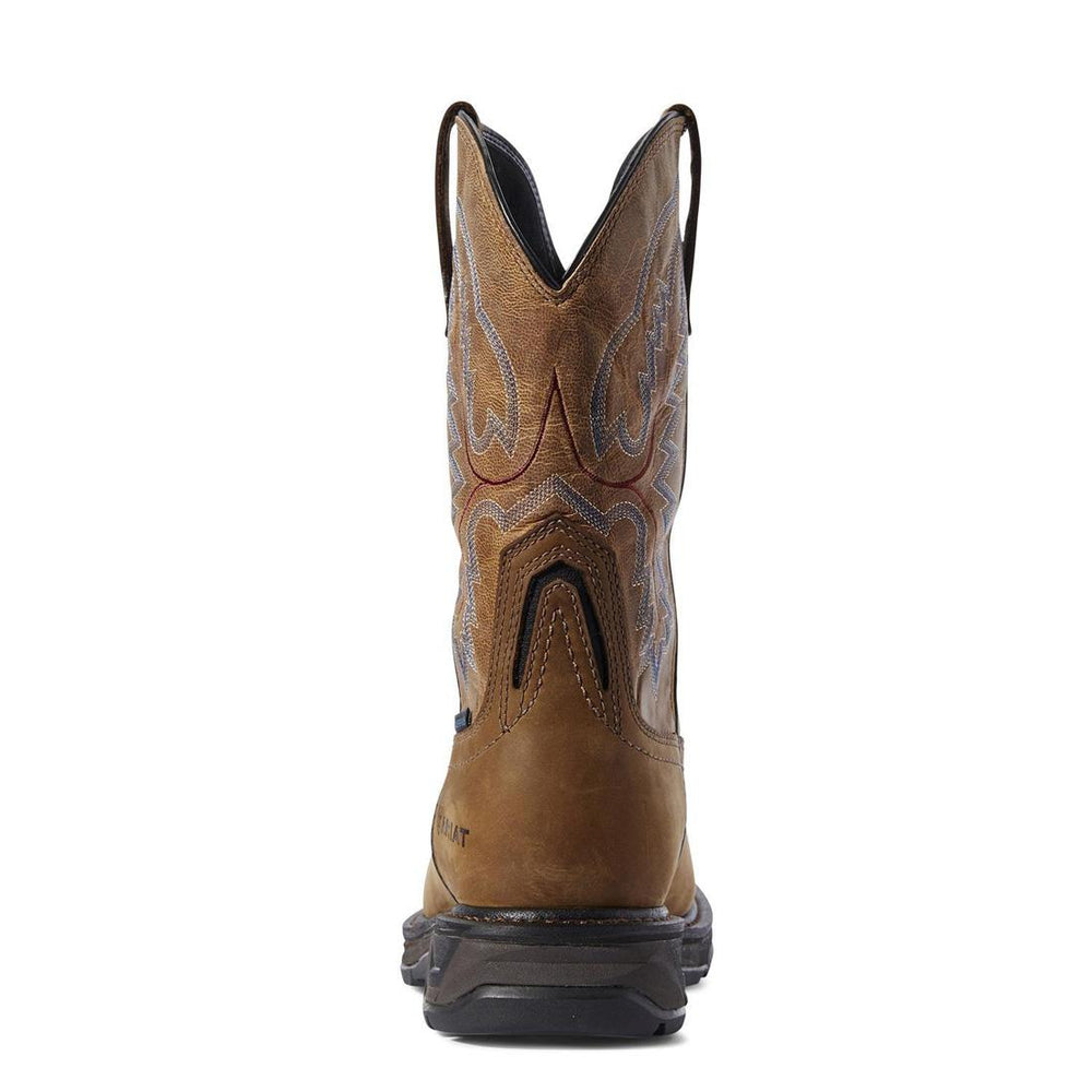 Ariat WorkHog XT Wide Square Toe Waterproof Carbon Toe Work Boot Distressed Brown Upper