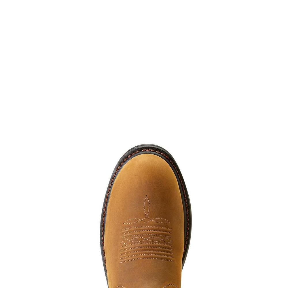 Ariat WorkHog XT Waterproof Carbon Toe Work Boot Distressed Brown Sole