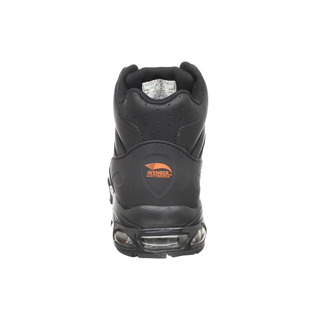 Avenger 6" Waterproof Carbon Toe Work Boots – Black A7248 Heel Image