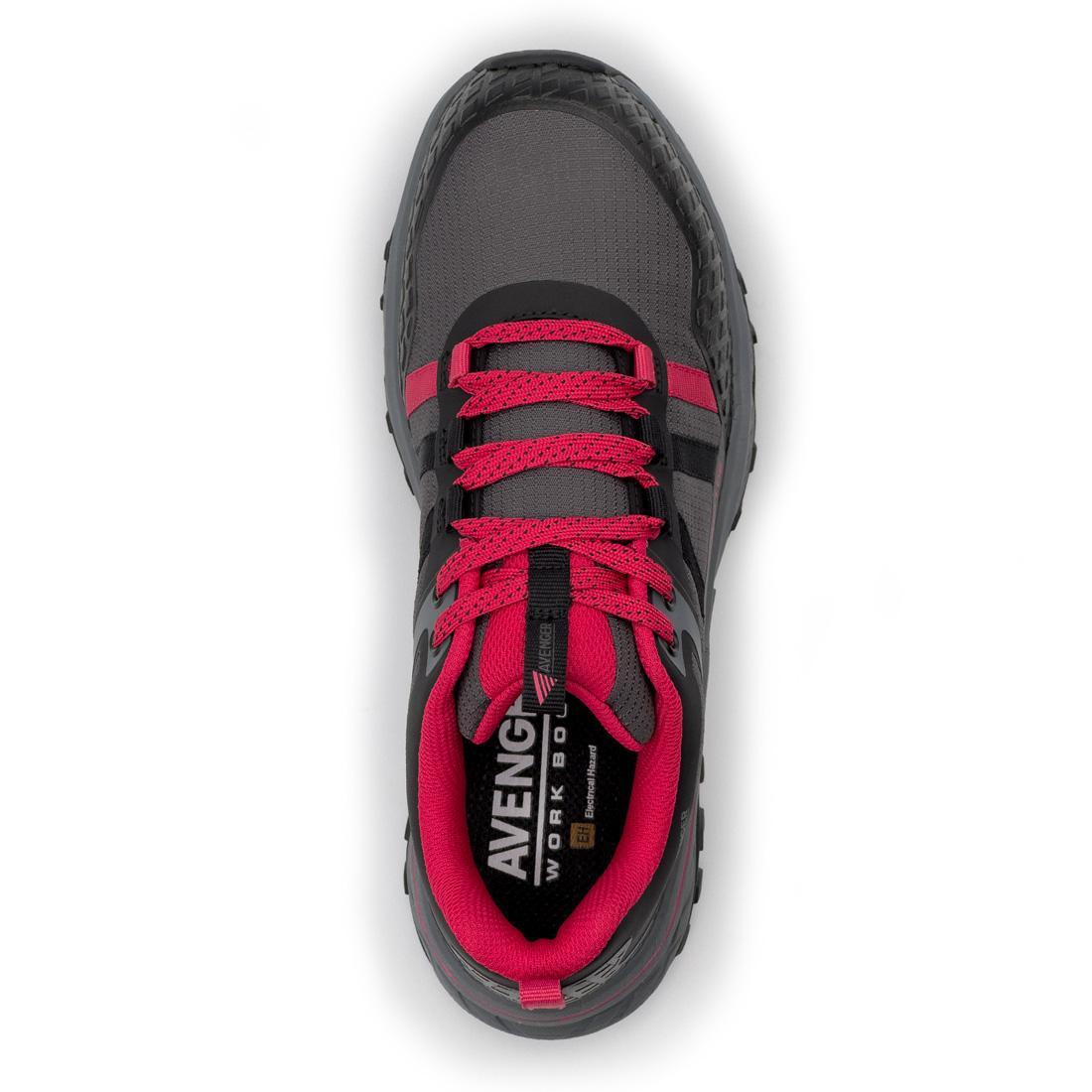 Avenger Aero Trail Women’s Composite Toe Work Shoes – Grey/Magenta A1250