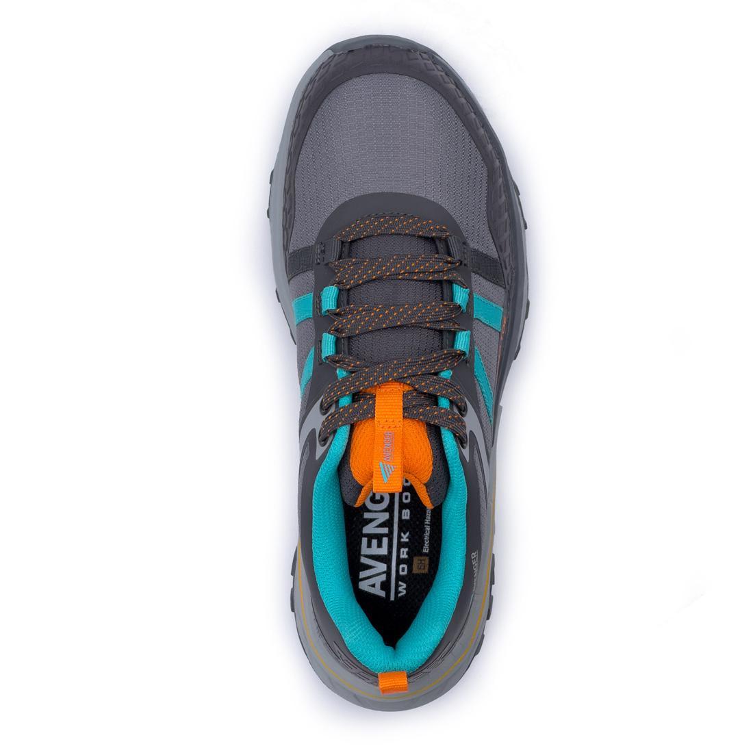 Avenger Aero Trail Women’s Composite Toe Work Shoes – Grey/Teal A1251