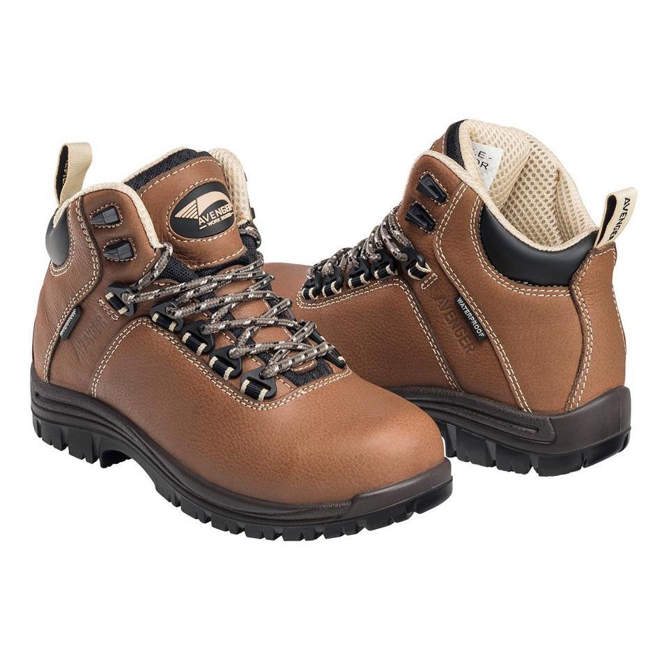Avenger Breaker Women’s 6" Waterproof Puncture Resistant Composite Toe Work Boots – Brown A7286