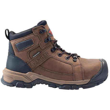 Avenger Ripsaw Puncture Resistant Alloy Toe Work Boots – Brown Profile View