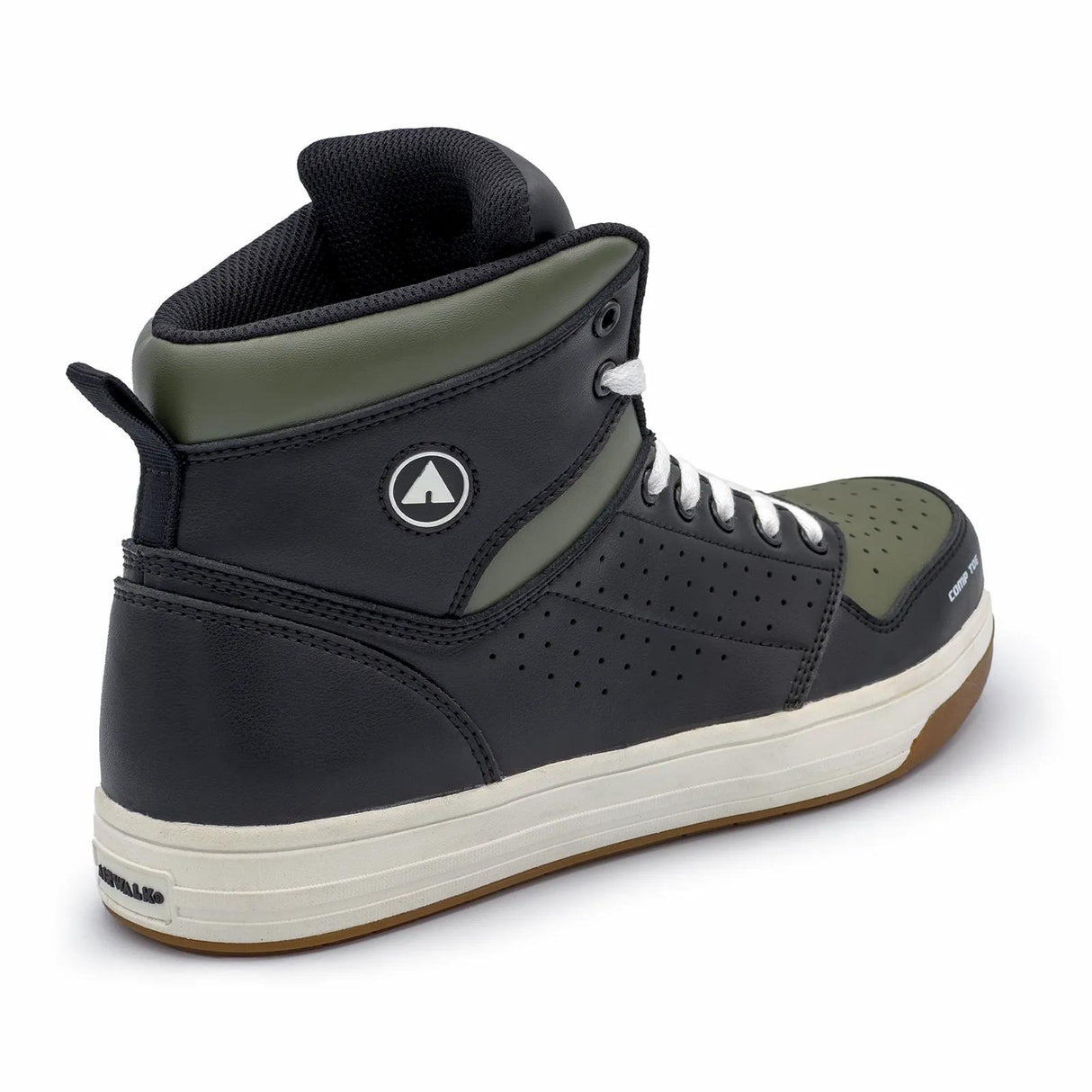 Airwalk Arena Mid Composite Toe Work Shoes – Black/Olive 5