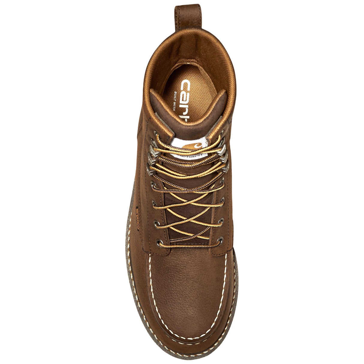Carhartt 8" Waterproof Moc Toe Wedge Boot - Dark Brown front view