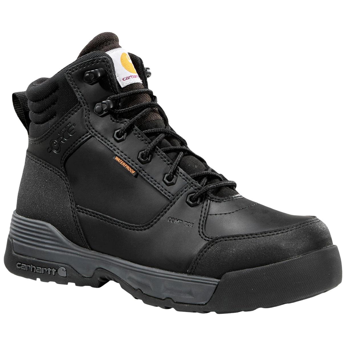 Carhartt Force HD 6" Waterproof Comp Toe Boot - Black side image