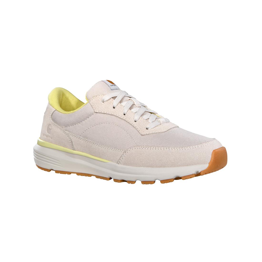 Carhartt Greenfield Women's ESD Soft-Toe Sneaker White/Yellow FG2046-W side angle