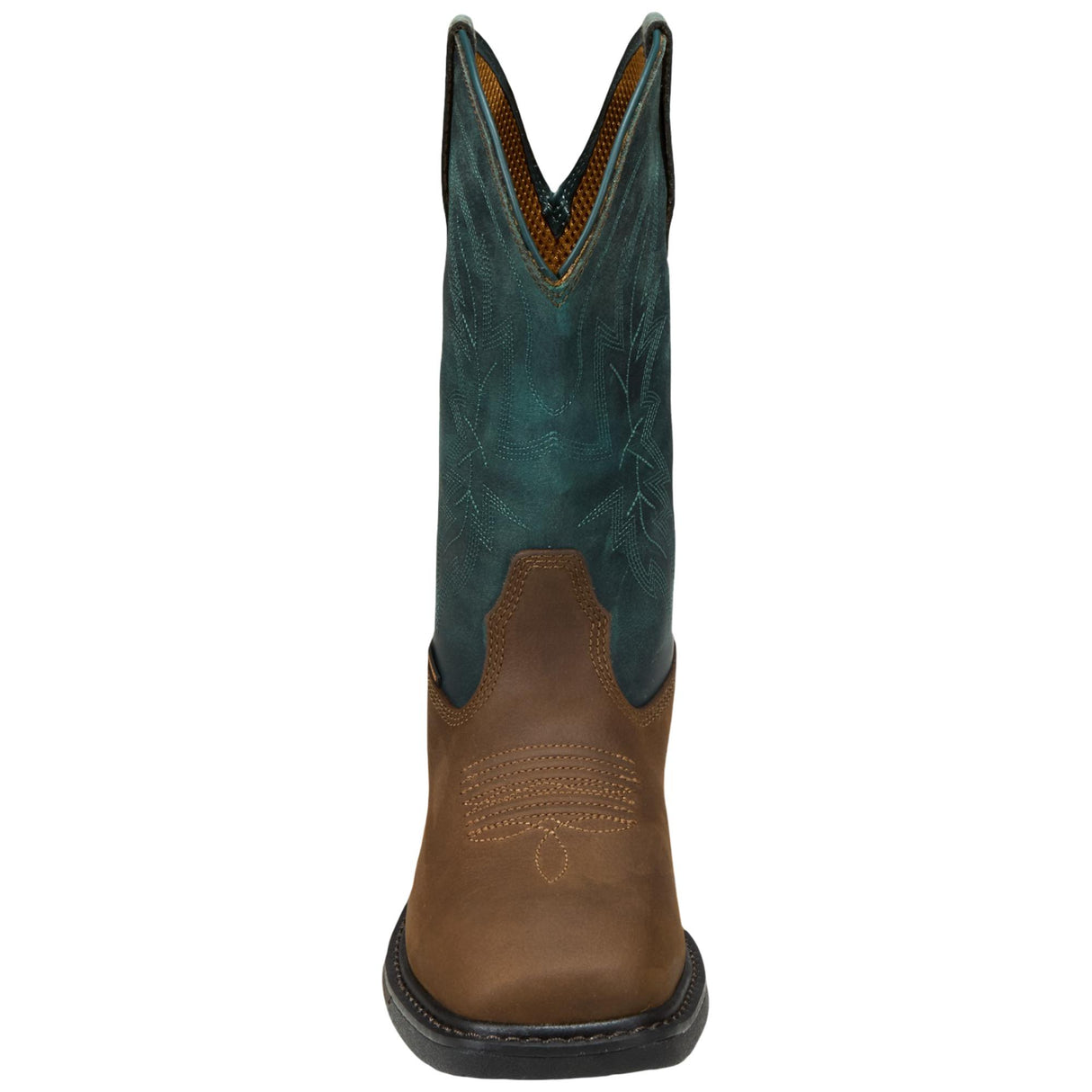Carhartt Montana 11" WP Square Toe Wellington - Tan/Teal back side