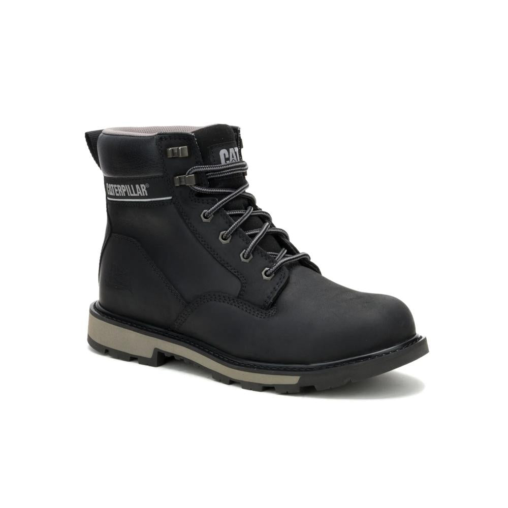 Caterpillar Men's 247 6-Inch Steel Toe Boot Black - Angled View