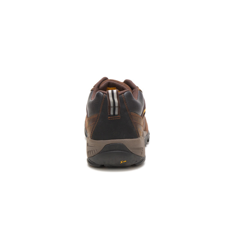 Caterpillar Argon Composite-Toe Work Shoe Dark Brown P89957 Heel Image