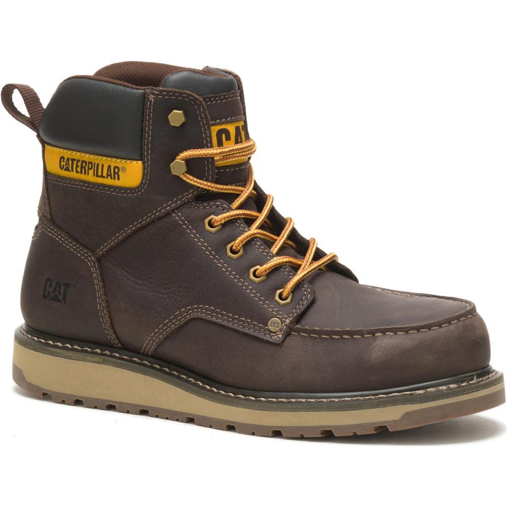 Caterpillar Calibrate Steel-Toe Work Boot Dark Brown P91418 Medial Image