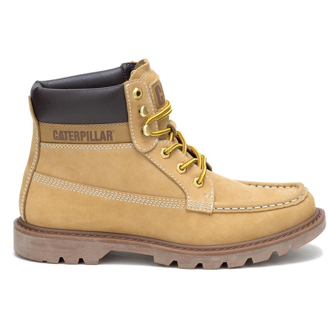 Caterpillar Colorado Moc Toe Soft-Toe Boots Honey Reset Profile View