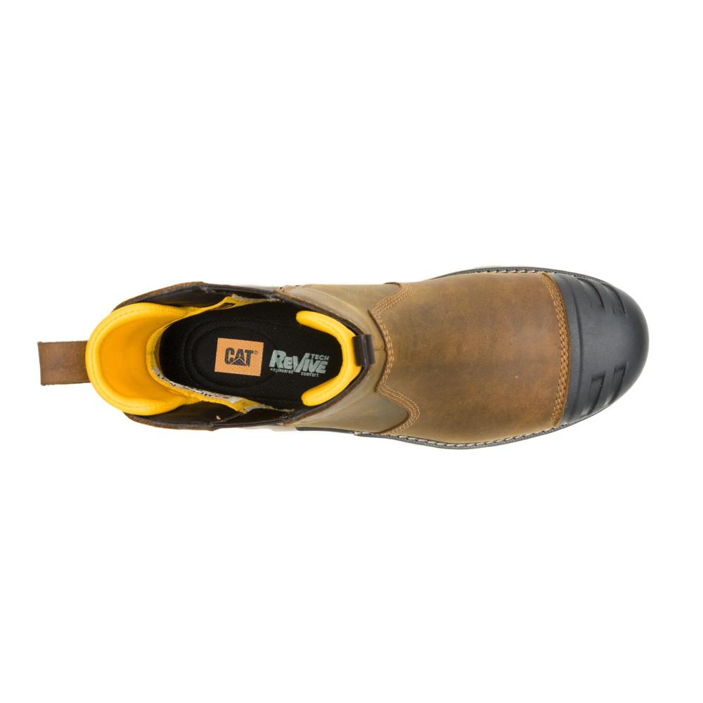 Caterpillar Men's Excavator PowerSpring Chelsea Composite Toe Boot Pyramid - Top View