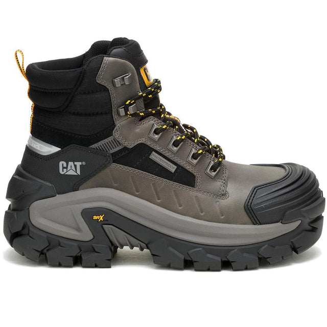 Caterpillar Invader Max Waterproof Composite-Toe Boots Gargoyle Profile View