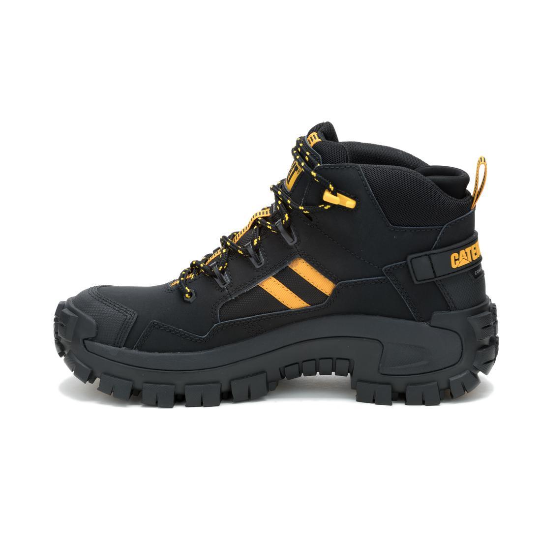 Caterpillar Invader Mid Vent Waterproof Composite-Toe Boots Black P91756 Sole Image