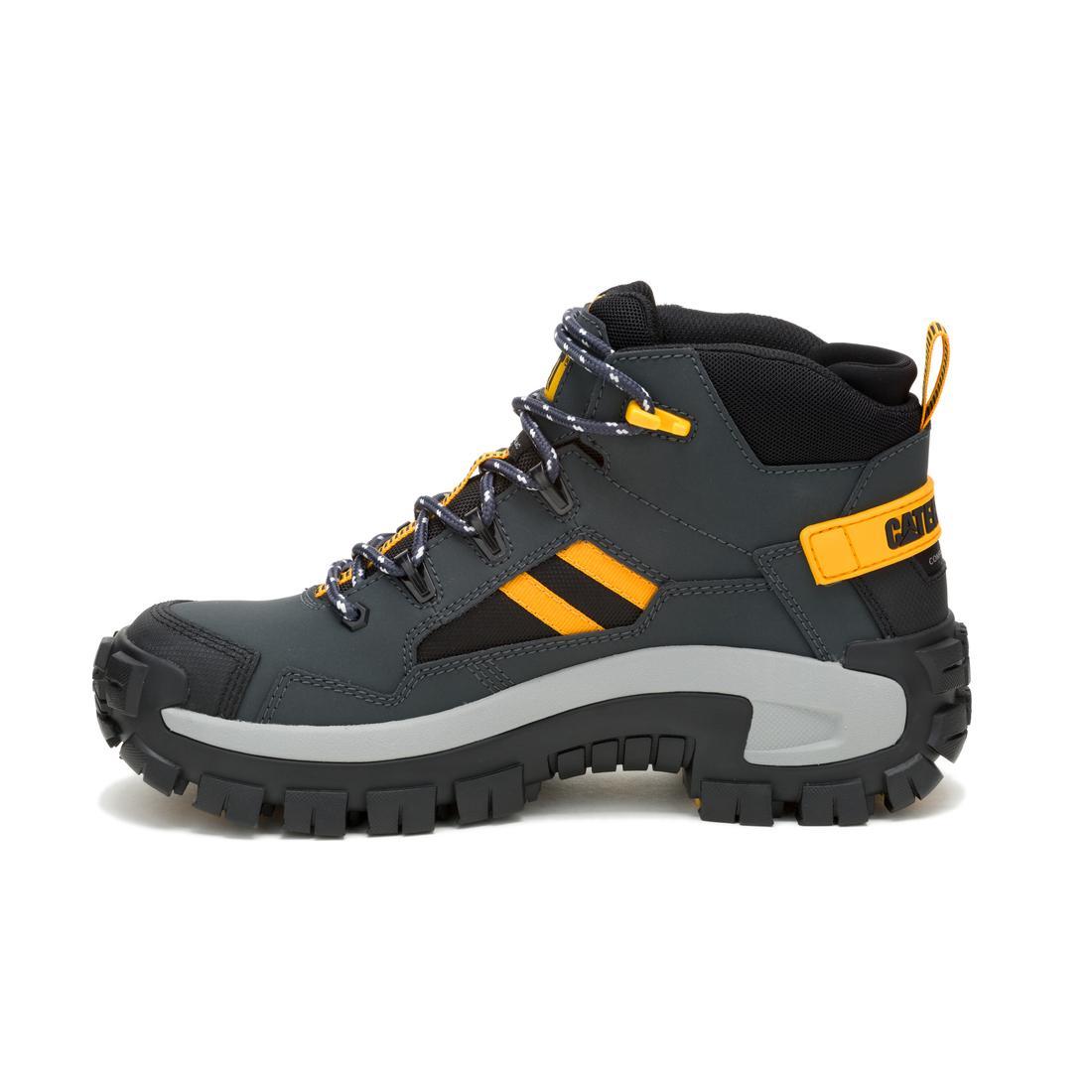 Caterpillar Invader Mid Vent Waterproof Composite-Toe Boots Dark Shadows P91757 Sole Image