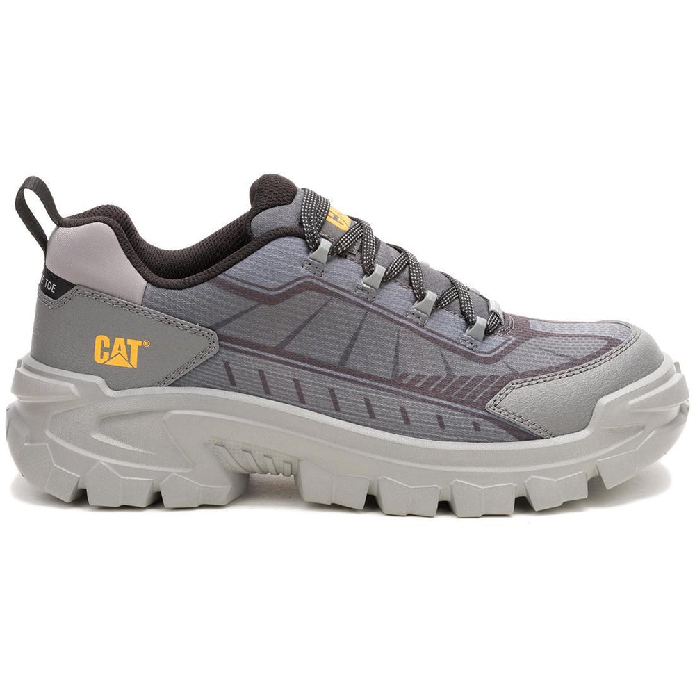 Caterpillar Invader Sport Lo Mesh Composite-Toe Shoes Gargoyle Profile View