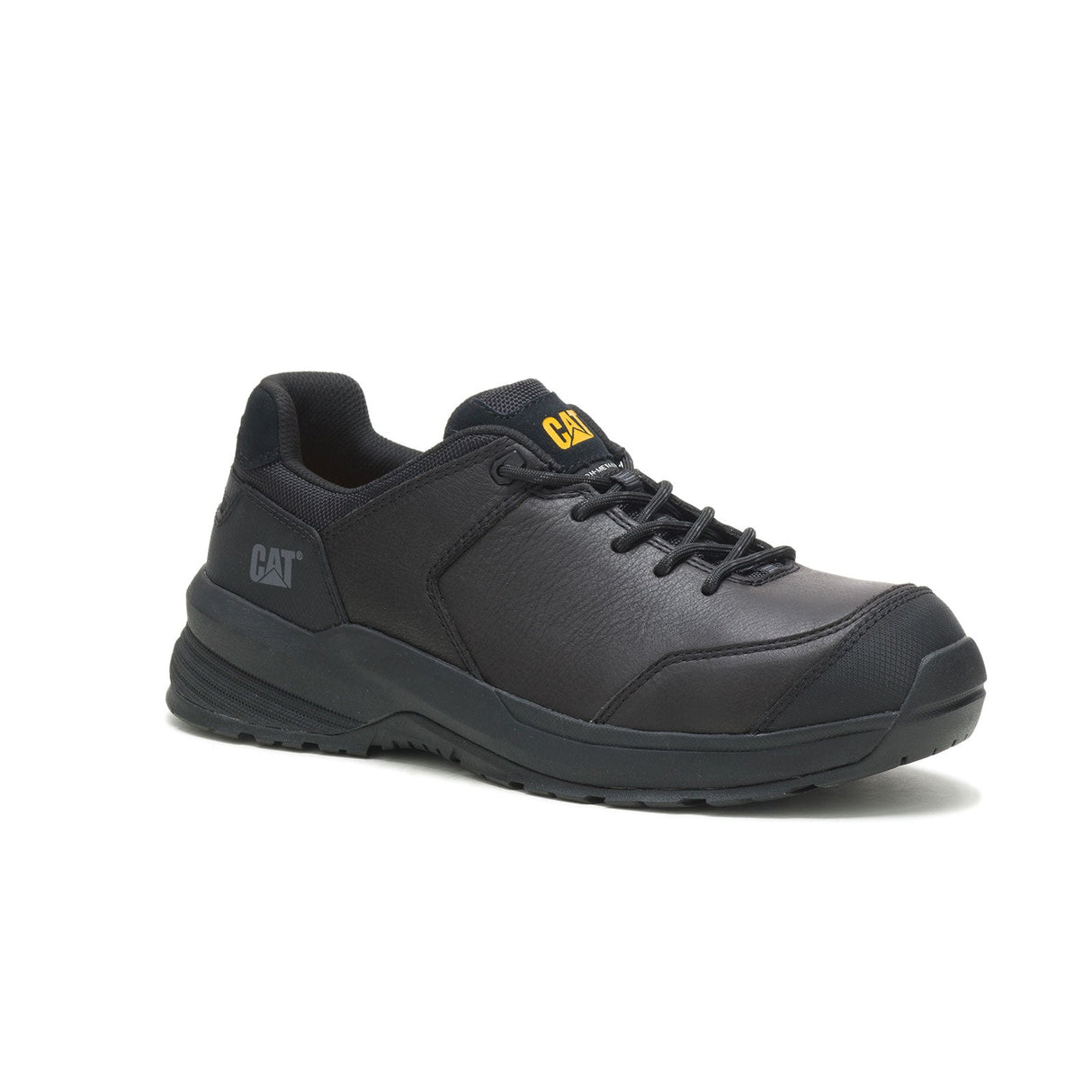 Caterpillar Streamline 2.0 Composite-Toe Leather Work Shoe Black P91351 Medial Image