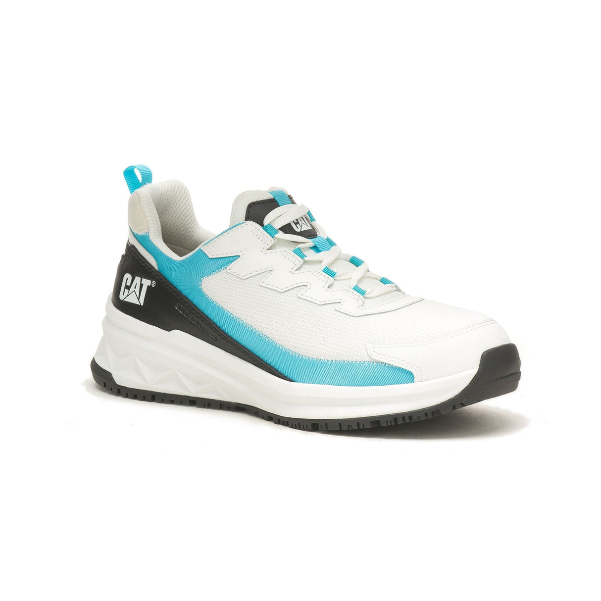 Caterpillar Streamline Runner Women’s Composite-Toe Work Shoe White/Blue P91600 Medial Image