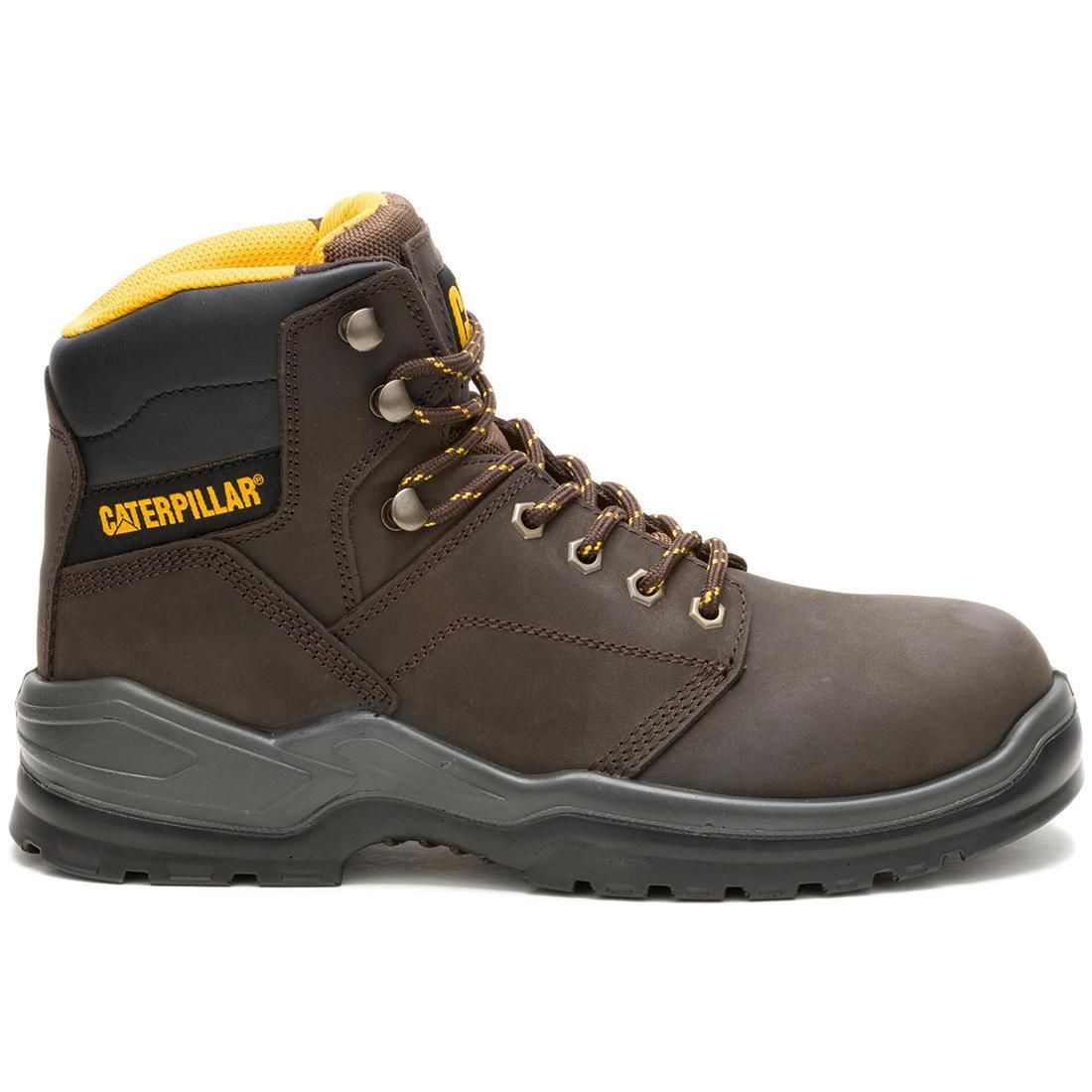 Caterpillar Striver Soft-Toe Boots Brown Profile View