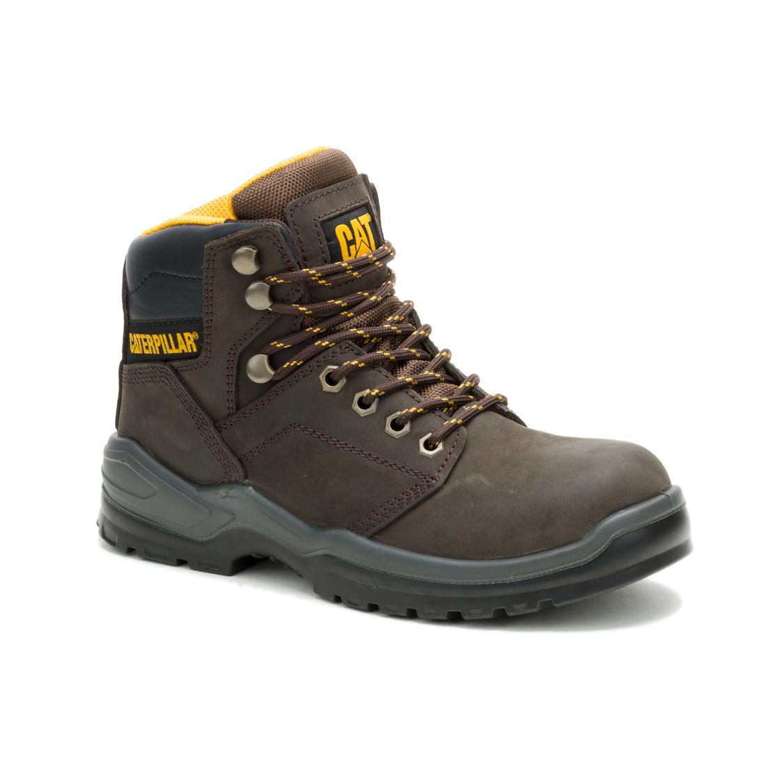 Caterpillar Striver Steel-Toe Boots Brown P91672 Medial Image