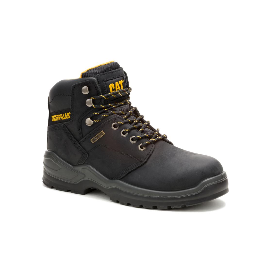 Caterpillar Striver Waterproof Steel-Toe Boots Black P91786 Medial Image