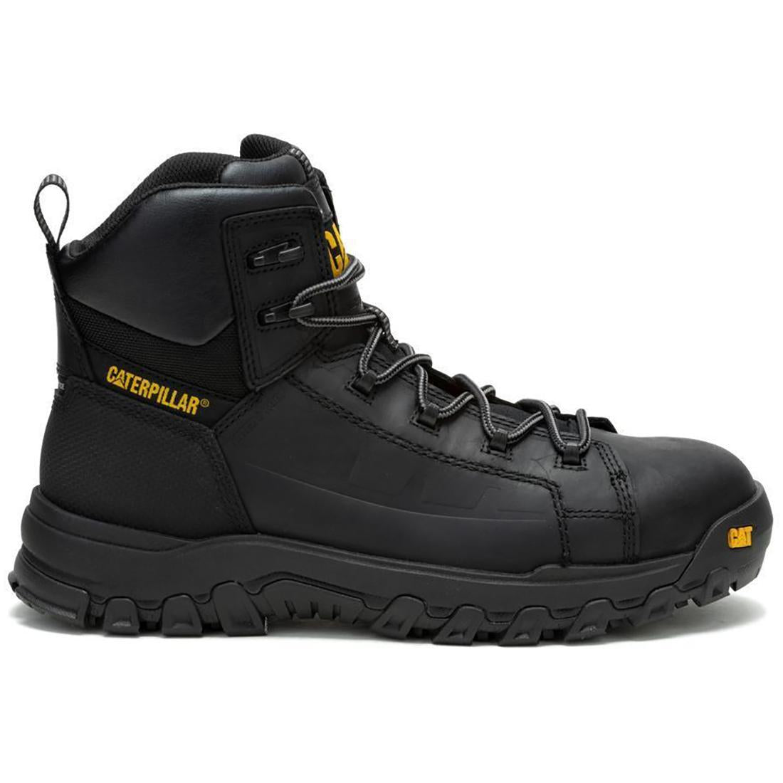 Caterpillar Threshold Rebound Waterproof Composite-Toe Boots Black Profile View
