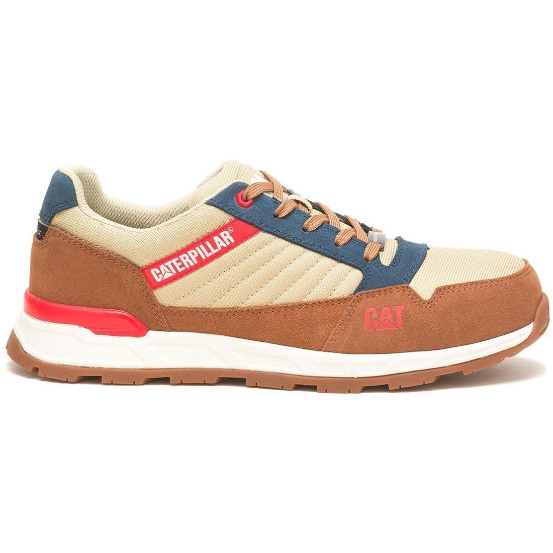 Caterpillar Venward Composite-Toe Work Shoe Orange/Tan Profile View
