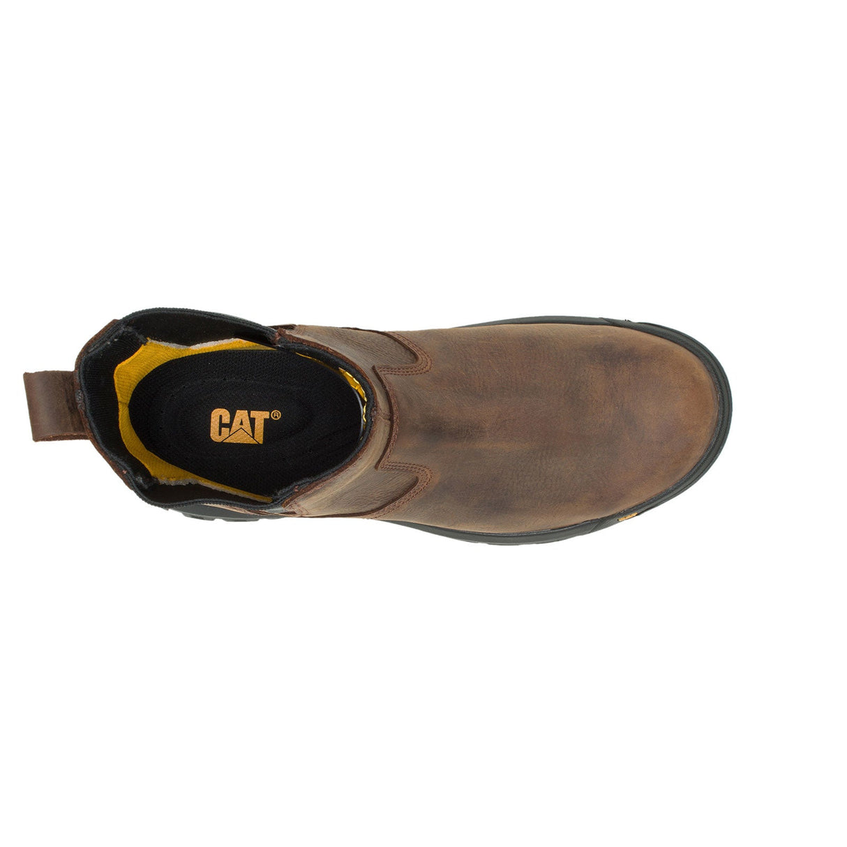 Caterpillar Wheelbase Soft-Toe Chelsea Work Boot Brown P51033 Front Image