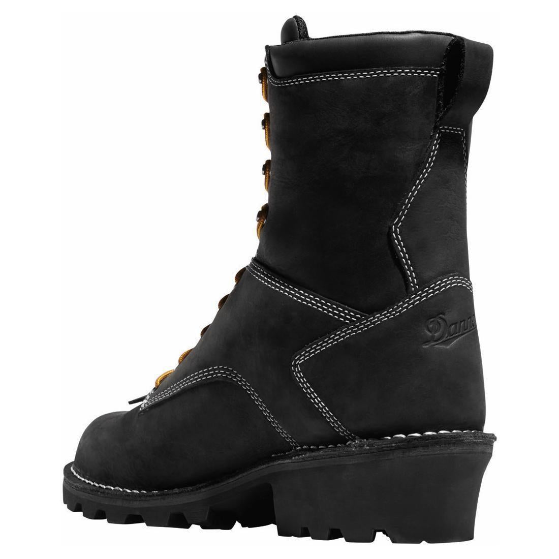 Danner Logger 8" Black Boot 15431 Back Image