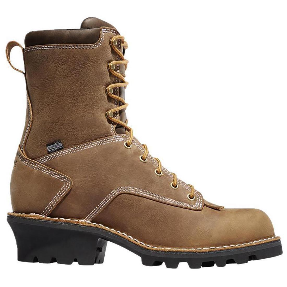 Danner Logger 8" Soft Toe Work Boot Brown Profile View