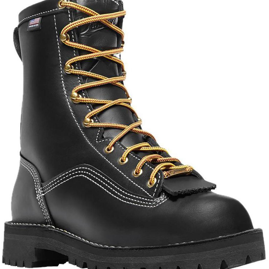 Danner Super Rain Forest 8" Work Boot Black Profile View