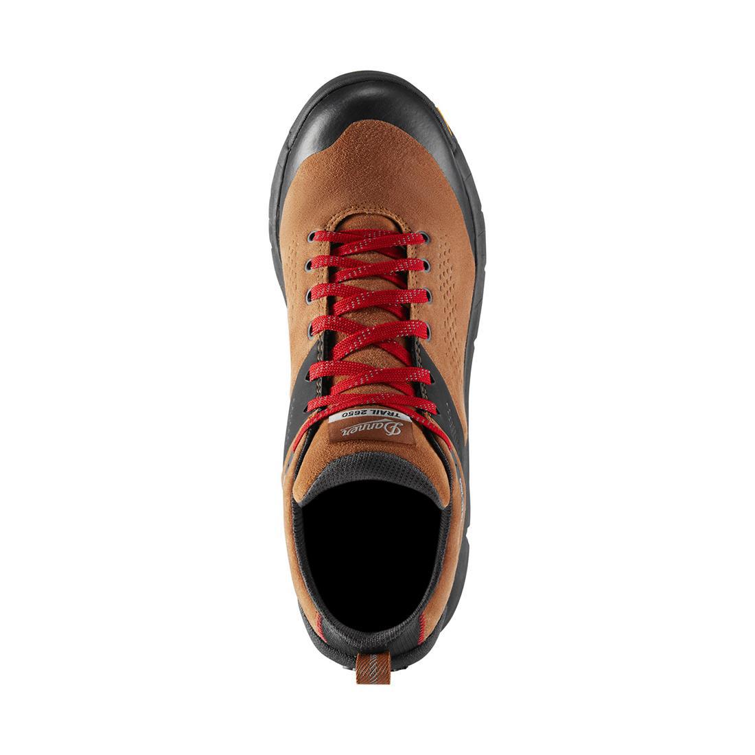 Danner Trail 2650 Suede Brown/Red GTX Shoe 61297 Front Image